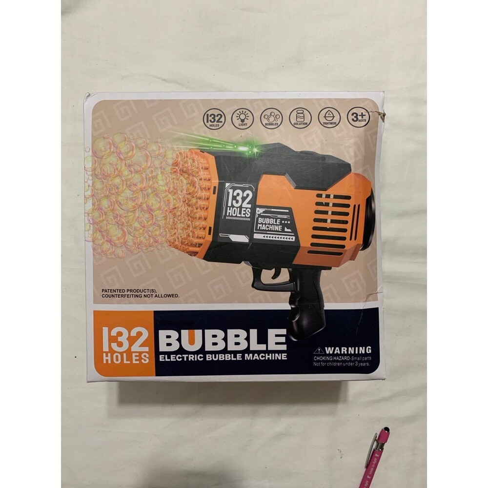 Electric Bubble Machine 132 bubbles black/orange